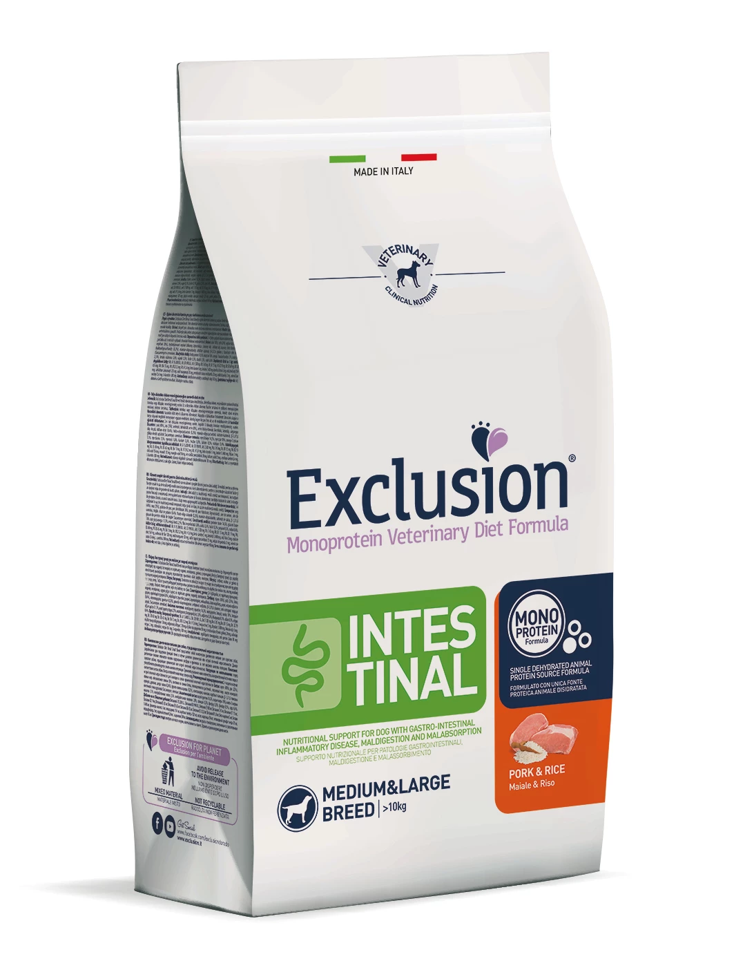 Exclusion Diet Intestinal Medium/Large Breed Maiale E Riso - 2 Kg 3 Exclusion Diet Intestinal Medium/Large Breed Maiale E Riso - 2 Kg