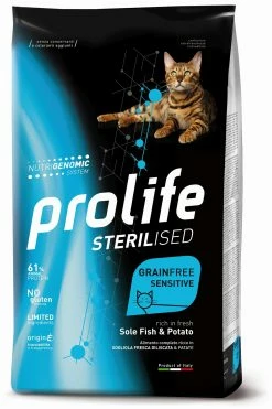 Prolife Sterilised Gatto Grain Free Sensitive Sogliola E Patate - 1,5 Kg