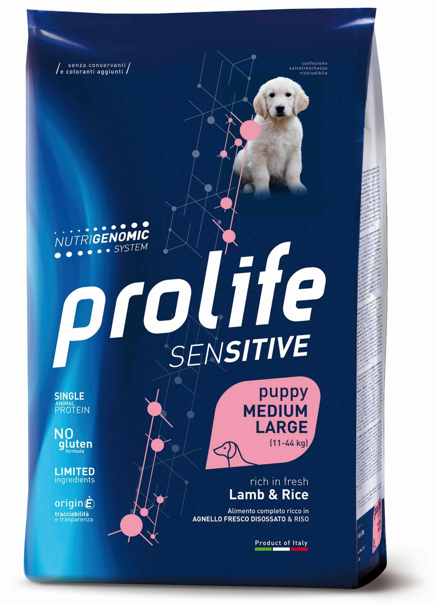 Prolife Sensitive Cane Puppy Medium/Large Agnello E Riso - 2,5 Kg 3 Prolife Sensitive Cane Puppy Medium/Large Agnello E Riso - 2,5 Kg