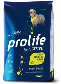 Prolife Sensitive Cane Adult Medium/Large Coniglio E Patate - 10 Kg
