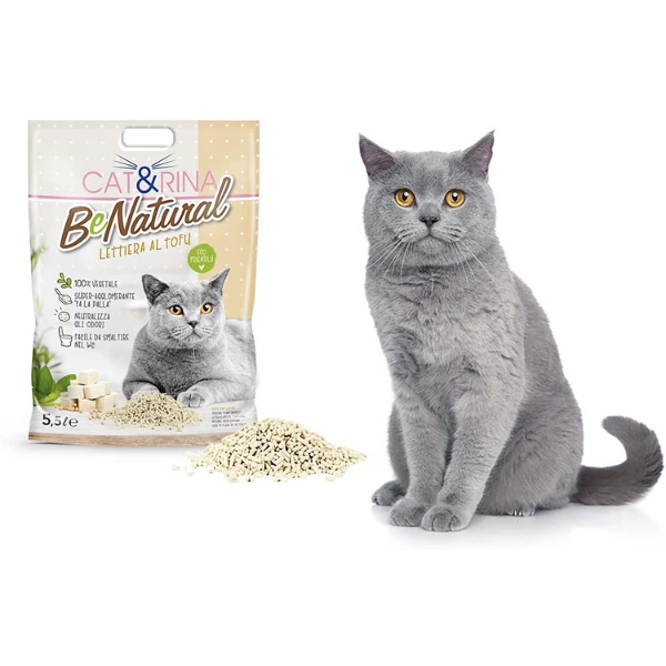 Cat E Rina Cat&Rina Lettiera Al Tofu Be Natural - 5,5 Litri 6 Cat E Rina Cat&Rina Lettiera Al Tofu Be Natural - 5,5 Litri - immagine 4