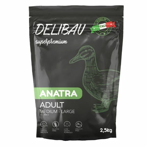 Delibau Superpremium Cibo Per Cani Adult Medium-Large Anatra - 2,5 Kg 3 Delibau Superpremium Cibo Per Cani Adult Medium-Large Anatra - 2,5 Kg