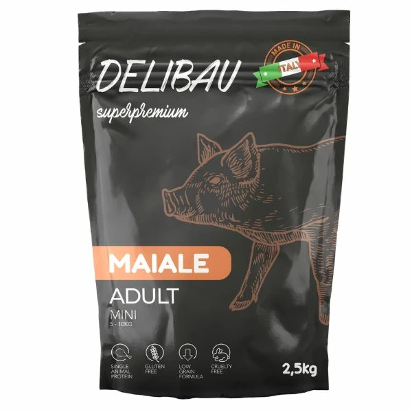 Delibau Superpremium Cibo Per Cani Adult Mini Maiale - 2,5 Kg 3 Delibau Superpremium Cibo Per Cani Adult Mini Maiale - 2,5 Kg