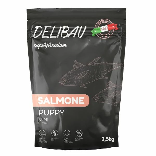 Delibau Superpremium Cibo Per Cani Puppy Mini Salmone - 2,5 Kg 3 Delibau Superpremium Cibo Per Cani Puppy Mini Salmone - 2,5 Kg
