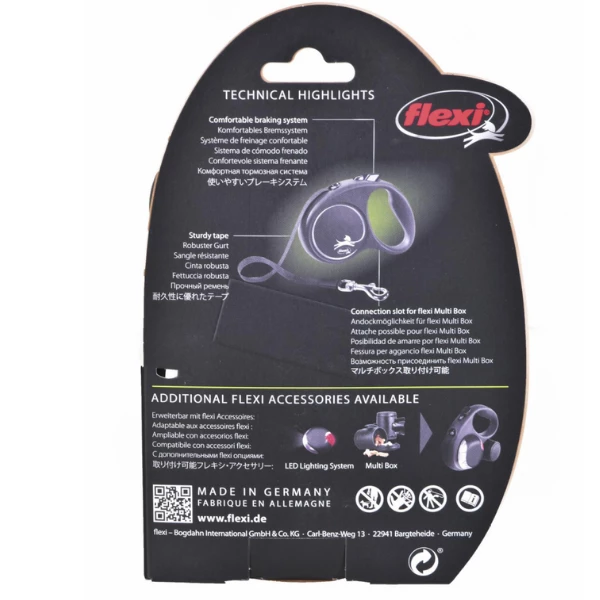 Guinzaglio N-Design Tape Flexi - Fuxia - Small - 5 Mt 5 Guinzaglio N-Design Tape Flexi - Fuxia - Small - 5 Mt - immagine 3