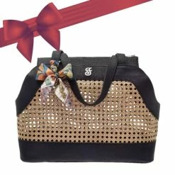 Borsa Trasportino Musa Ferribiella - Nera In Vimini