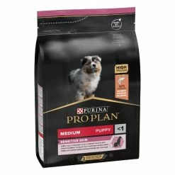 Purina Pro Plan Sensitive Skin Medium Puppy Crocchette Cane Salmone - 3 Kg