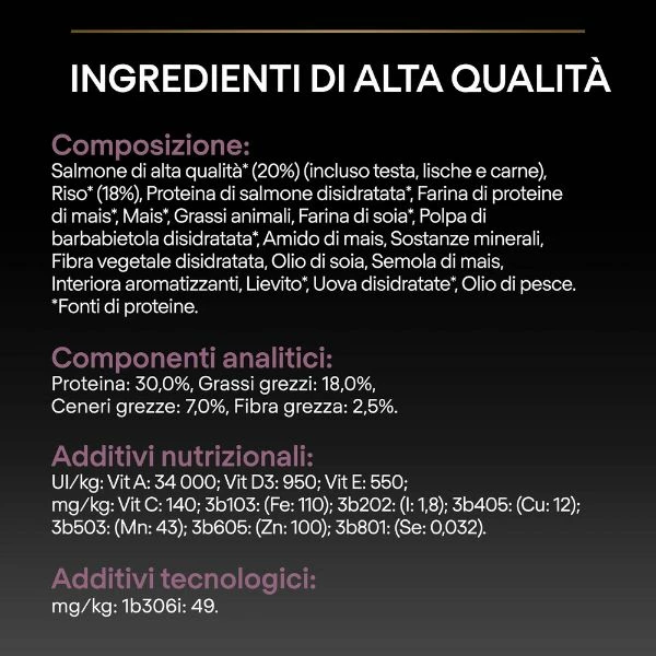 Purina Pro Plan Sensitive Skin Small & Mini Adult Crocchette Cane Salmone - 3 Kg 6 Purina Pro Plan Sensitive Skin Small & Mini Adult Crocchette Cane Salmone - 3 Kg - immagine 4