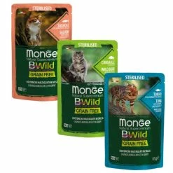 Monge BWild Grain Free Sterilised Cat 85 Gr - Tonno Con Gamberetti E Ortaggi