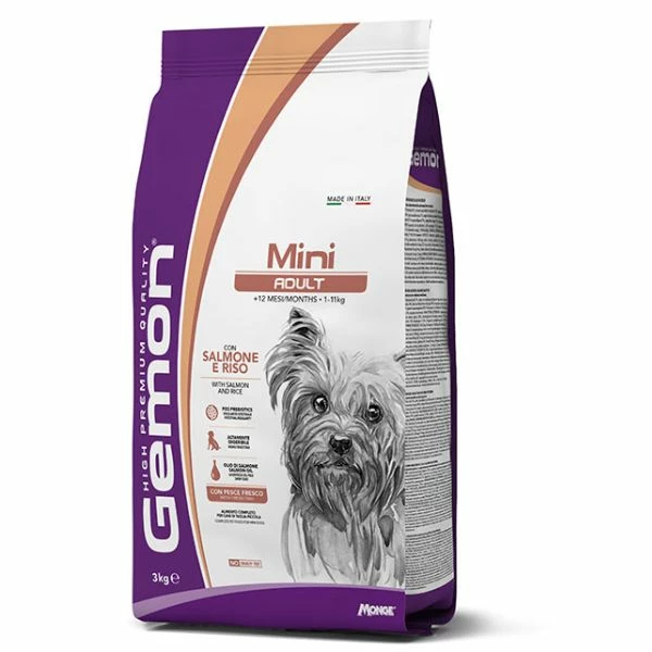 Monge Gemon Mini Adult Con Salmone E Riso - 3 Kg 3 Monge Gemon Mini Adult Con Salmone E Riso - 3 Kg