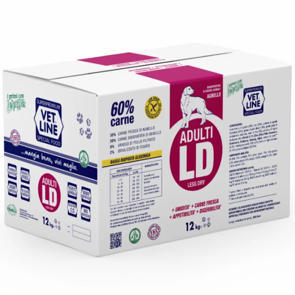 Vet Line Secco Cane Adult Less Dry Agnello - 3 Kg 4 Vet Line Secco Cane Adult Less Dry Agnello - 3 Kg - immagine 2