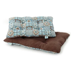 Cuscino Bomber Maiolica E Marrone Leopet - 80x120 Cm