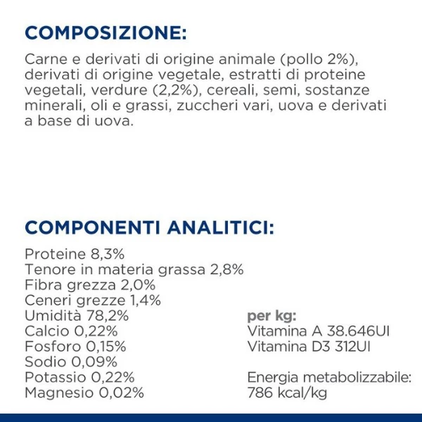 Hill's Prescriprion Diet Metabolic Spezzatino Gatto Per La Gestione Del Peso 82 Gr - Spezzatino Pollo E Verdure 8 Hill's Prescriprion Diet Metabolic Spezzatino Gatto Per La Gestione Del Peso 82 Gr - Spezzatino Pollo E Verdure - immagine 6