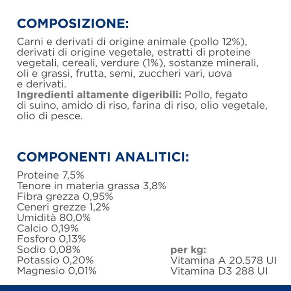 Hill's Prescription Diet Gastrointestinal Biome 82 Gr - Spezzatino Pollo E Verdure 11 Hill's Prescription Diet Gastrointestinal Biome 82 Gr - Spezzatino Pollo E Verdure - immagine 9