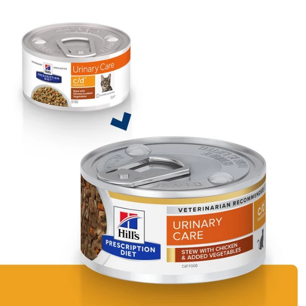 Hill's Prescription Diet Feline C/d Multicare 82 Gr - Spezzatino Pollo E Verdure 4 Hill's Prescription Diet Feline C/d Multicare 82 Gr - Spezzatino Pollo E Verdure - immagine 2