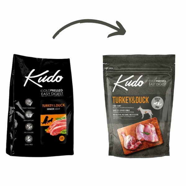 Kudo Low Grain Senior Light Tacchino E Anatra - 3 Kg 4 Kudo Low Grain Senior Light Tacchino E Anatra - 3 Kg - immagine 2
