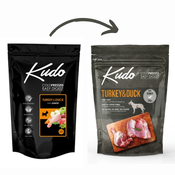 Kudo Low Grain Puppy E Junior Mini Tacchino E Anatra - 3 Kg 4 Kudo Low Grain Puppy E Junior Mini Tacchino E Anatra - 3 Kg - immagine 2