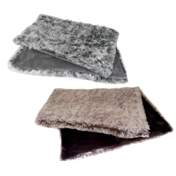 Coperta Super Soffice Poilu Bobby Croci - Grigio Melange - 100x70 Cm