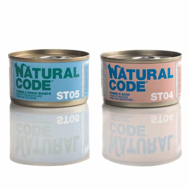 Natural Code Umido Gatto Sterilized 85 Gr - ST05 - Tonno E Pesce Bianco 3 Natural Code Umido Gatto Sterilized 85 Gr - ST05 - Tonno E Pesce Bianco