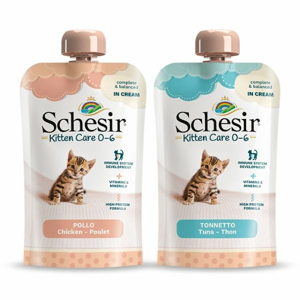 Schesir Umido Per Gatti Kitten Care Crema In Busta 150 Gr - Pollo 3 Schesir Umido Per Gatti Kitten Care Crema In Busta 150 Gr - Pollo