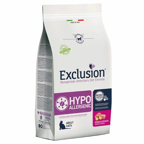 Exclusion Diet Hypoallergenic Cat Maiale E Patate - 1,5 Kg 3 Exclusion Diet Hypoallergenic Cat Maiale E Patate - 1,5 Kg