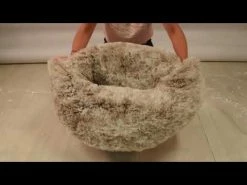 Cuccia Ciambella Poilu Bobby Croci - Grigio Melange - 70x25 Cm -negozio di articoli per gatti hqdefault 5 44