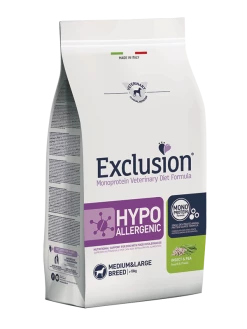 Exclusion Diet Hypoallergenic Medium/Large Breed Insetti E Piselli - 12 Kg