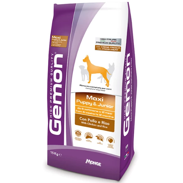 Monge Gemon Maxi Puppy & Junior Con Pollo E Riso - 15 Kg 3 Monge Gemon Maxi Puppy & Junior Con Pollo E Riso - 15 Kg