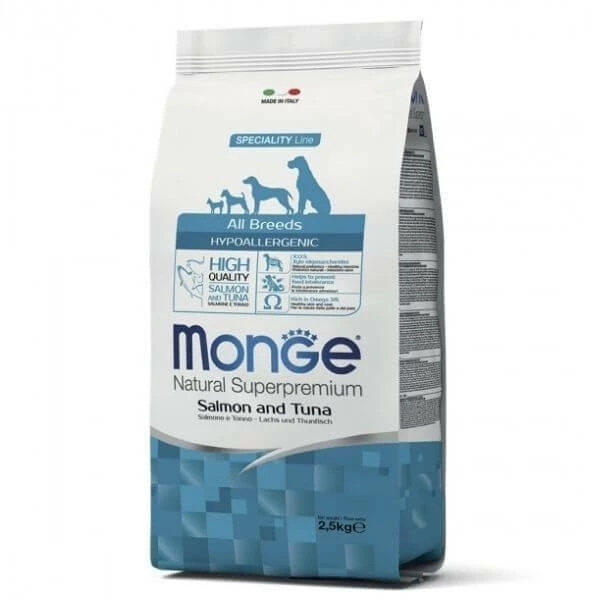 Monge Natural Superpremium Hypoallergenic Salmone E Tonno - 12 Kg 3 Monge Natural Superpremium Hypoallergenic Salmone E Tonno - 12 Kg