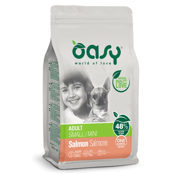 Oasy Monoproteico Adult Mini Salmone - 2,5 Kg 3 Oasy Monoproteico Adult Mini Salmone - 2,5 Kg