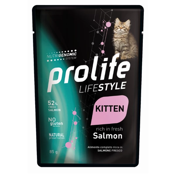 Prolife Lifestyle Cat Kitten 85 Gr - Salmone 3 Prolife Lifestyle Cat Kitten 85 Gr - Salmone