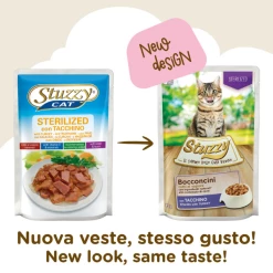 Stuzzy Cat Bocconcini Sterilized Cotti Al Vapore 85 Gr - Tacchino 7 Stuzzy Cat Bocconcini Sterilized Cotti Al Vapore 85 Gr - Tacchino -negozio di articoli per gatti sterilized tacchino passaggio 1