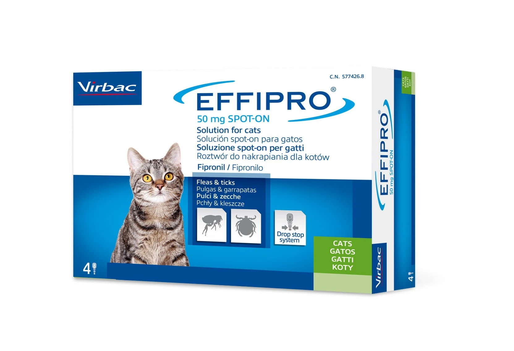 Virbac Effipro Spot-On Gatti - 4 Pipette Da 0,5 Ml Per Gatti 3 Virbac Effipro Spot-On Gatti - 4 Pipette Da 0,5 Ml Per Gatti